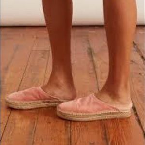 RACHEL COMEY Suede ‘Georgia’ Espadrille Mule Dusty Pink Size 8.5 EUC